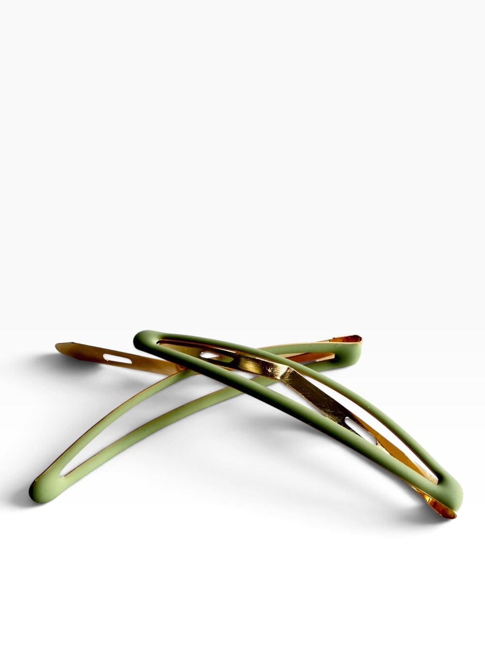 Sage Green Snap Barrette Set New